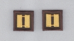 CAPT Captain MEDIUM GOLD on BROWN SMALL 1.25"